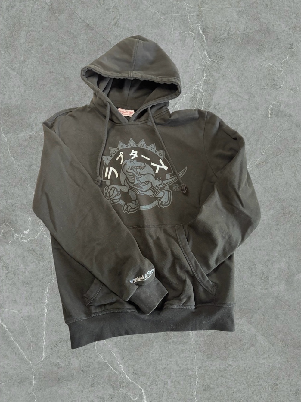 Mitchell & Ness Charcoal Gray Graphic Hoodie